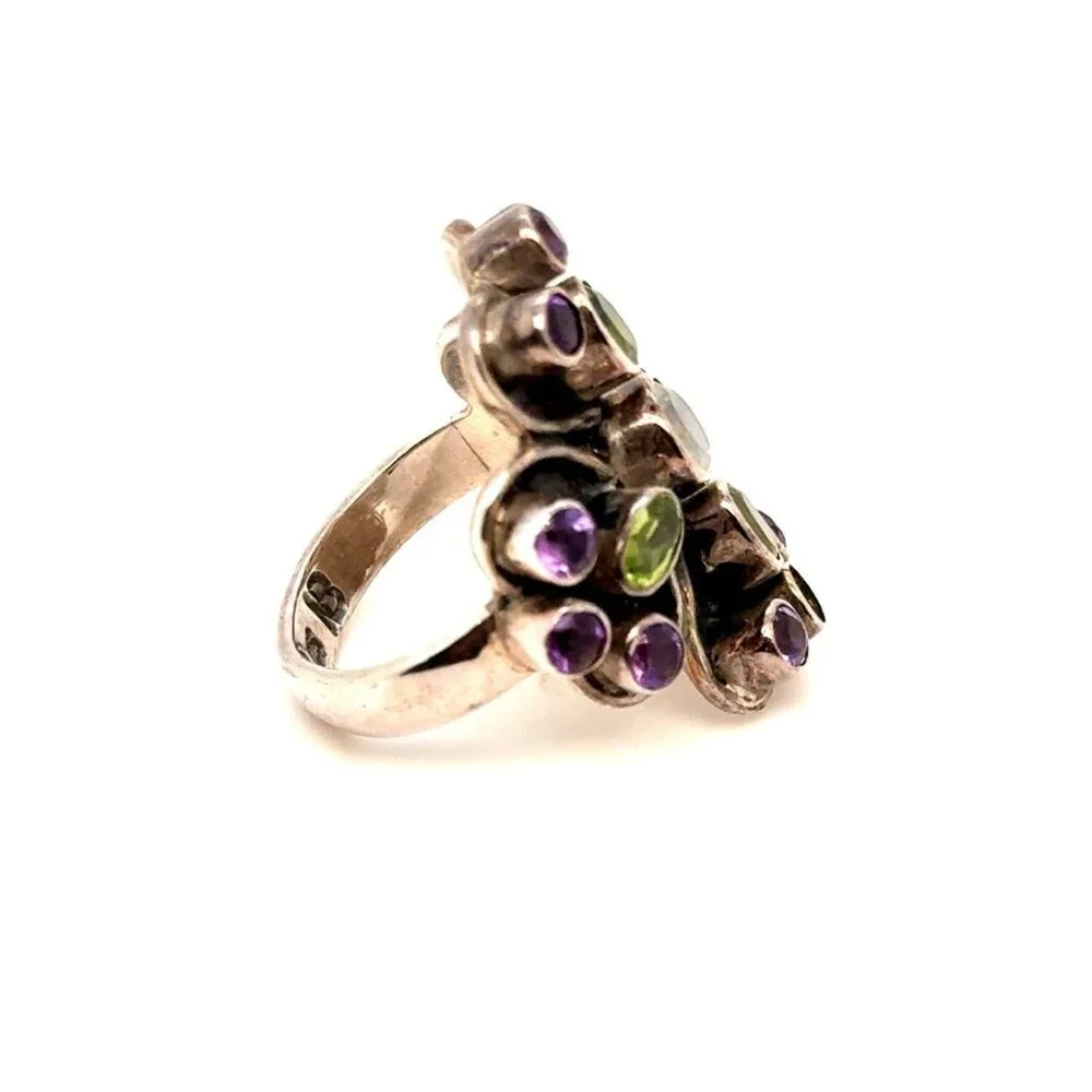 Nicky Butler 925‎ Multistones Ring (Missing 1 Stone)